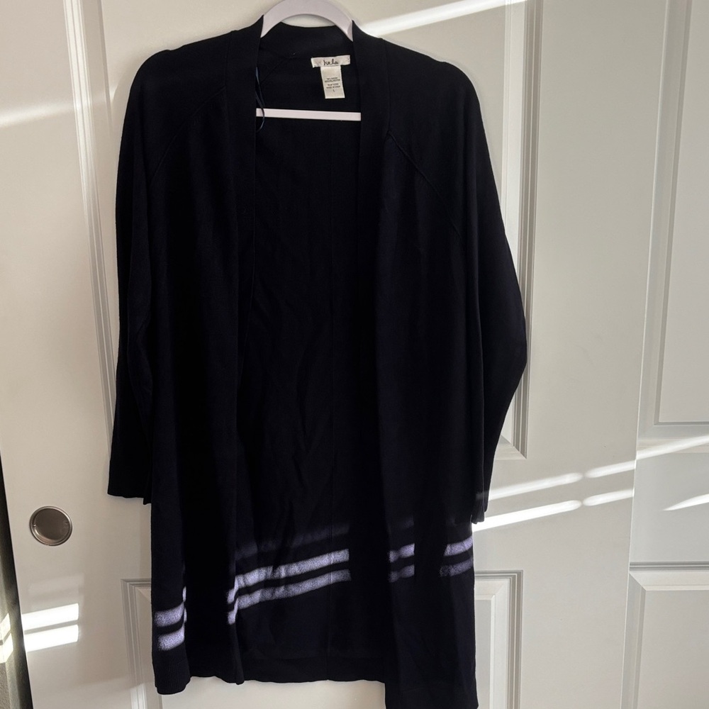 Isela Navy Open Front Cardigan